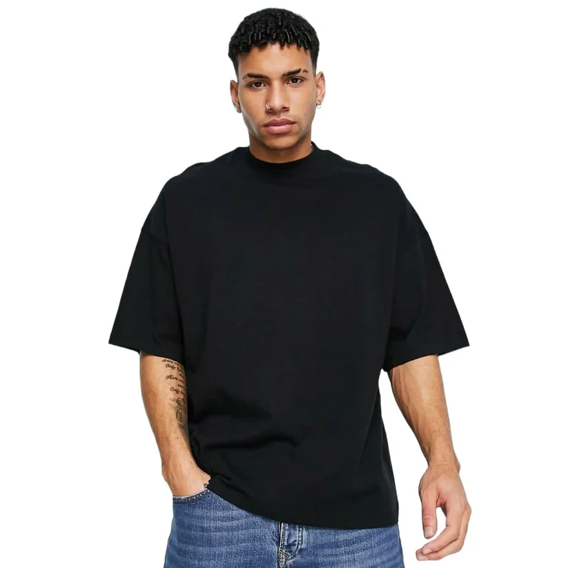 Black-French Terry cotton Oversize T-Shirt Manufacturer