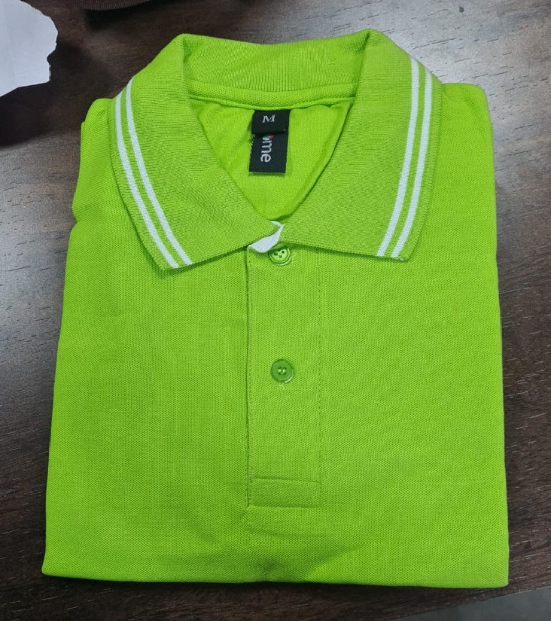 Parrort Green-Chrome Double-Tipping 230 GSM Cotton T-Shirt