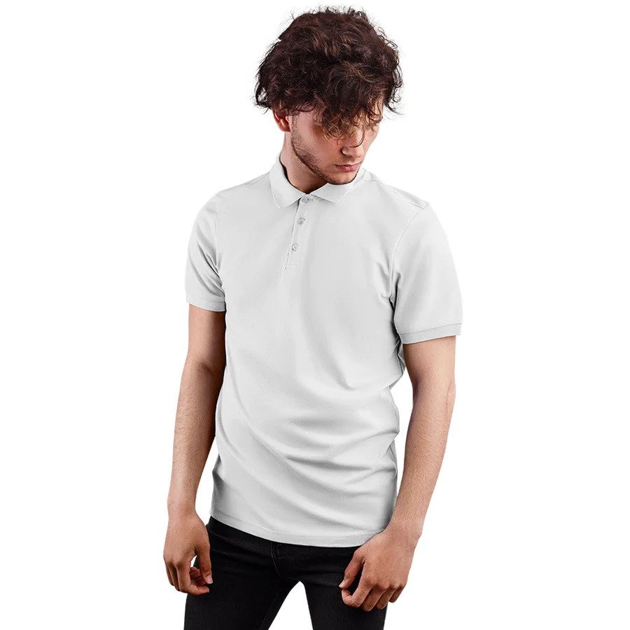 Cotton PQ-White Polo T-Shirt