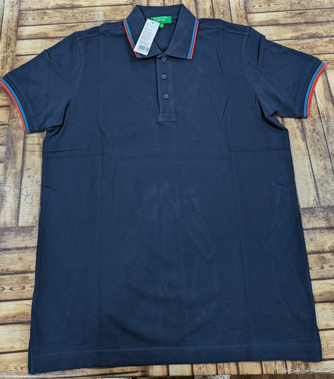Ucb Navy Blue tiping polo neck t shirt