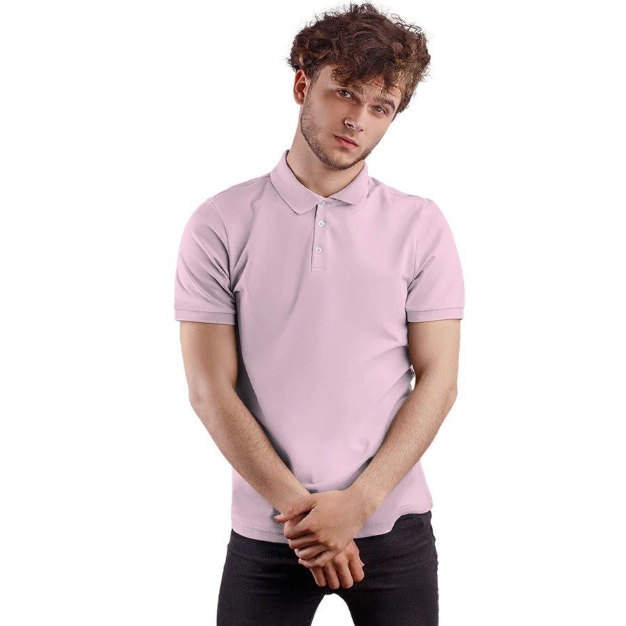 Cotton PQ-Baby Pink Polo T-Shirt