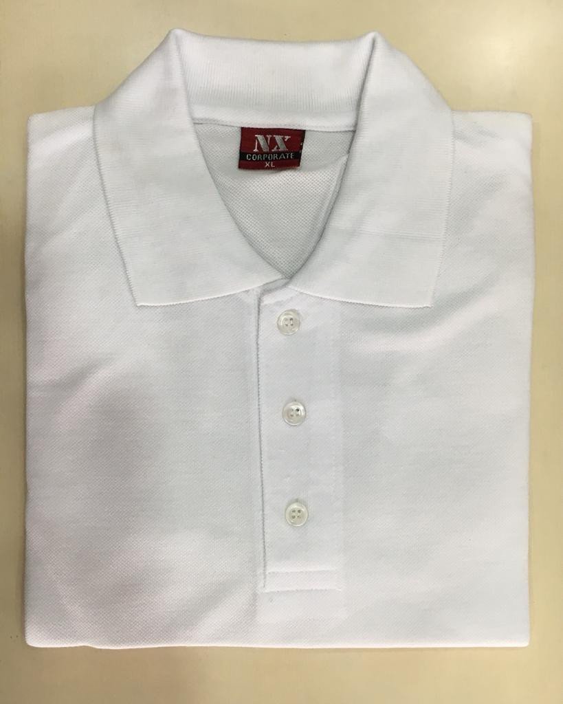 Corporate Polo neck T-Shirt - White