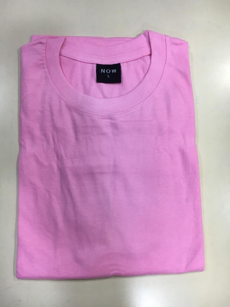 Now Round neck Cotton T-shirt - Pink