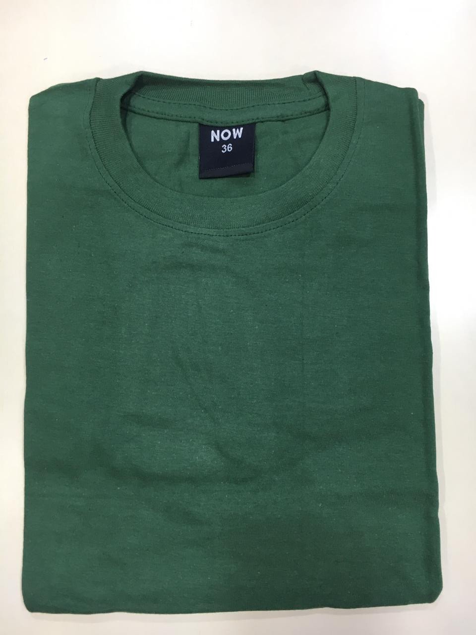 Now Round neck Cotton T-shirt - Green
